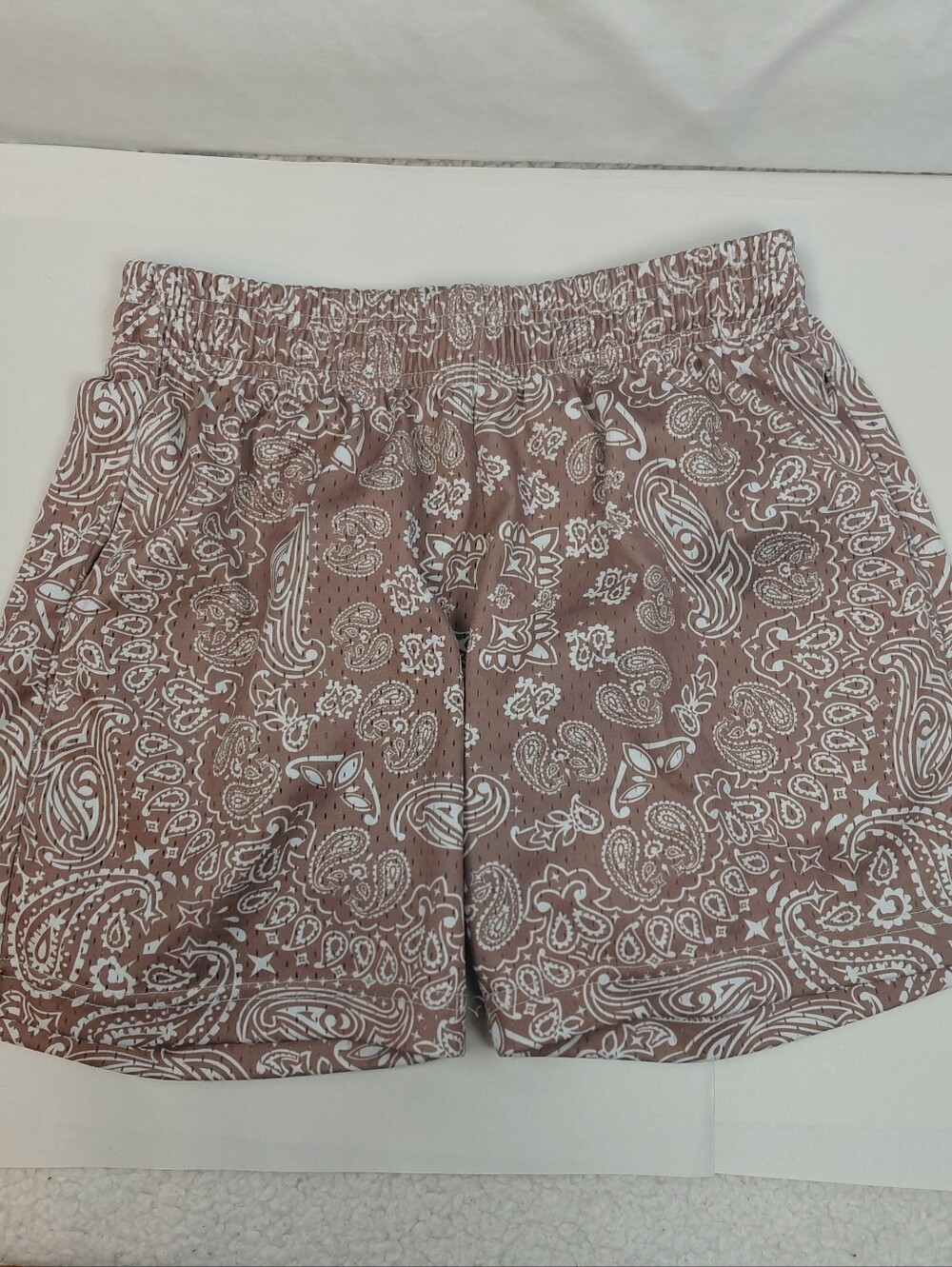 AZVA Bandana Shorts Men's Size X Small Tan White‎